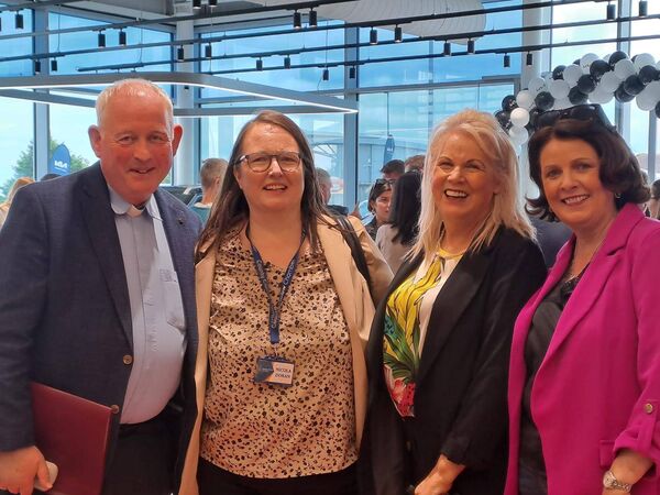 Fr Dunphy, Nicola Doran, Chamber CEO, Jennifer Murnane O'Connor TD, Norah Ryan, Carlow Chamber VP Fr Dunphy, Nicola Doran, Chamber CEO, Jennifer Murnane O'Connor TD, Norah Ryan, Carlow Chamber VP