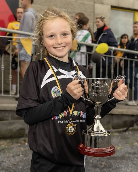 Grace Nolan niece of the late Ms Jordan, with the Olivia Jordan Memorial Cup. Grace Nolan niece of the late Ms Jordan, with the Olivia Jordan Memorial Cup.