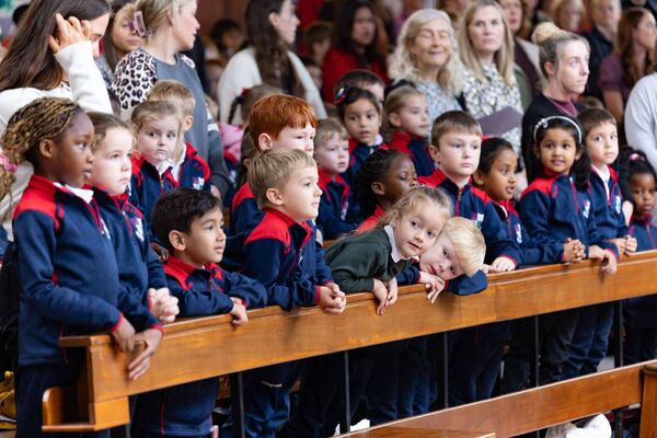 Pupils pictured during the opening ceremony in Askea Church Pupils pictured during the opening ceremony in Askea Church