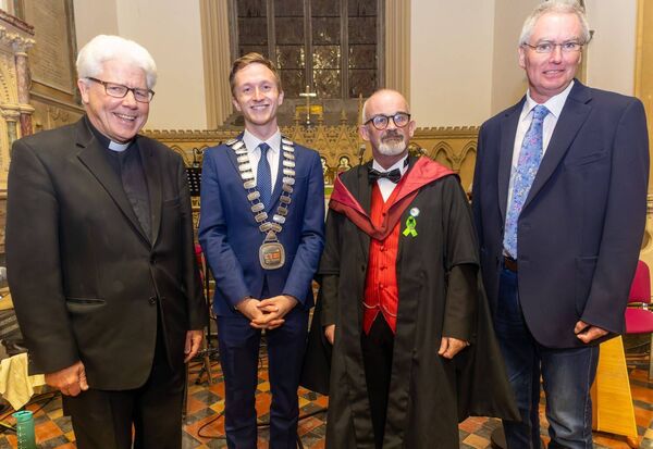 Pictured at 'South! Always South!' were Rev Paul Fitzpatrick, cllr Daniel Pender, Paul Horan and Eoin Sullivan Pictured at 'South! Always South!' were Rev Paul Fitzpatrick, cllr Daniel Pender, Paul Horan and Eoin Sullivan