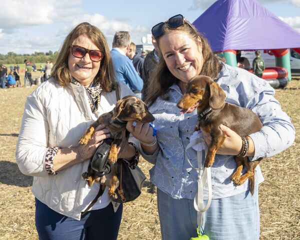 Sylvia Manley and Max with Fiona Redmond and Luna Sylvia Manley and Max with Fiona Redmond and Luna