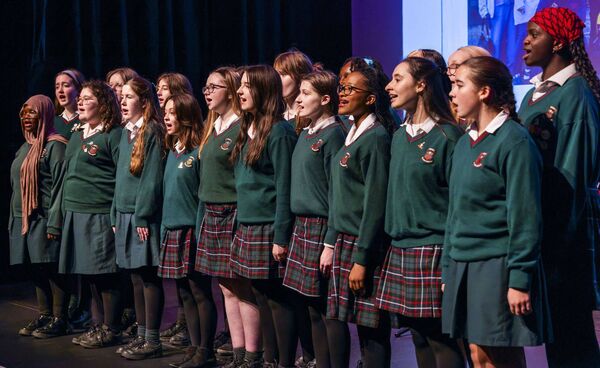 Members of the St Leo's College Choir performing at the launch Members of the St Leo's College Choir performing at the launch