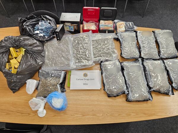 The drugs seized in Hacketstown on 30 December Photo: Garda Press Office The drugs seized in Hacketstown on 30 December Photo: Garda Press Office