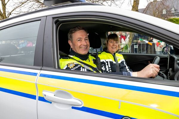 Sgt Conor Egan pictured with Sgt Fiona Fitzpatrick on his last St. Patrick’s Day Parade before he retires. Pic: © Michael O'Rourke Photography 2026 Sgt Conor Egan pictured with Sgt Fiona Fitzpatrick on his last St. Patrick’s Day Parade before he retires. Pic: © Michael O'Rourke Photography 2026