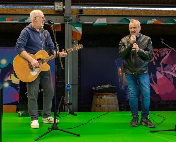 Justin Kelly and Chris Swaine perform a rousing rendition of ‘Zombie’ in The Exchange during the St. Patrick’s Day festivities in Carlow. Pic: © Michael O'Rourke Photography 2026 Justin Kelly and Chris Swaine perform a rousing rendition of ‘Zombie’ in The Exchange during the St. Patrick’s Day festivities in Carlow. Pic: © Michael O'Rourke Photography 2026