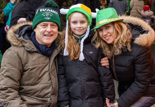 Jerry, Rhona and Arianna Mulhall were pictured at the St. Patrick’s Day Parade in Carlow. Pic: © Michael O'Rourke Photography 2026 Jerry, Rhona and Arianna Mulhall were pictured at the St. Patrick’s Day Parade in Carlow. Pic: © Michael O'Rourke Photography 2026