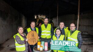 <p>Celebrating breaking ground on the new Flying Tumbler whiskey production facility at Larch Grove Farm, Carlow were: Annette Fox, CEO of Carlow County Development Partnership; cllr Tommy Kinsella; Patrick Walsh, Flying Tumbler Irish Whiskey; Erica Fox, LEADER co-ordinator at CCDP; David Nolan of Thcoda Ltd; and Seamus Doran, Carlow LEO </p> <p>Celebrating breaking ground on the new Flying Tumbler whiskey production facility at Larch Grove Farm, Carlow were: Annette Fox, CEO of Carlow County Development Partnership; cllr Tommy Kinsella; Patrick Walsh, Flying Tumbler Irish Whiskey; Erica Fox, LEADER co-ordinator at CCDP; David Nolan of Thcoda Ltd; and Seamus Doran, Carlow LEO </p>
