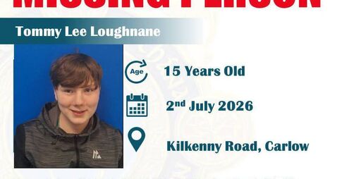 Gardaí appeal for help tracing Carlow teen missing since last week Gardaí appeal for help tracing Carlow teen missing since last week