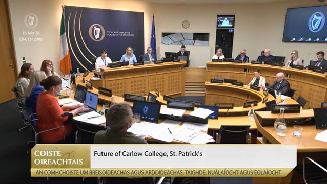Representatives from SETU, Carlow College and the Department of Further and Higher Education at last weeks Oireachtas Committee meeting. <p>Representatives from SETU, Carlow College and the Department of Further and Higher Education at last weeks Oireachtas Committee meeting. </p>