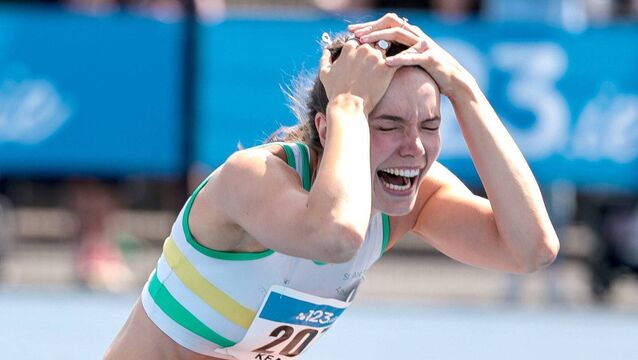 Kealy jumps to gold with lifetime best leap Kealy jumps to gold with lifetime best leap